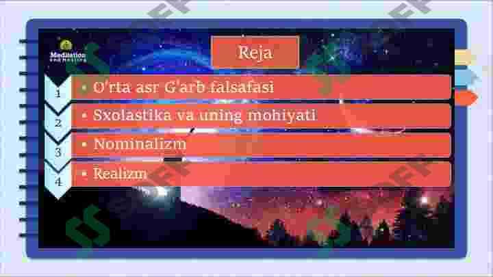 O'rta asr G'arb falsafasi, sxolastika, nominalizm va realizm 2