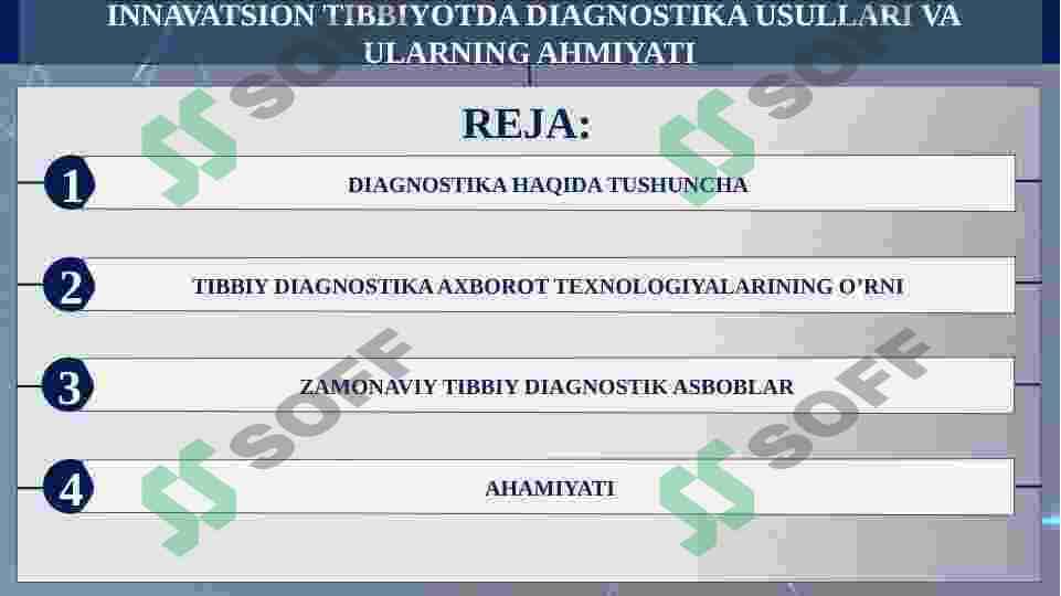 XRURGIYA-INNAVATSION TIBBIYOTDA DIAGNOSTIKA USULLARI VA ULARNING AHMIYATI 2