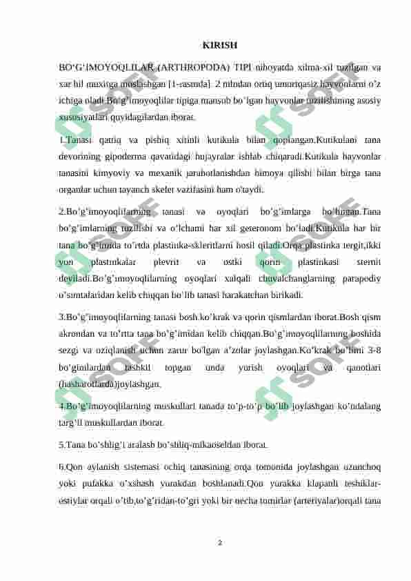 Bo’g’imoyoqlilarning keng tarqalish sabablari 2
