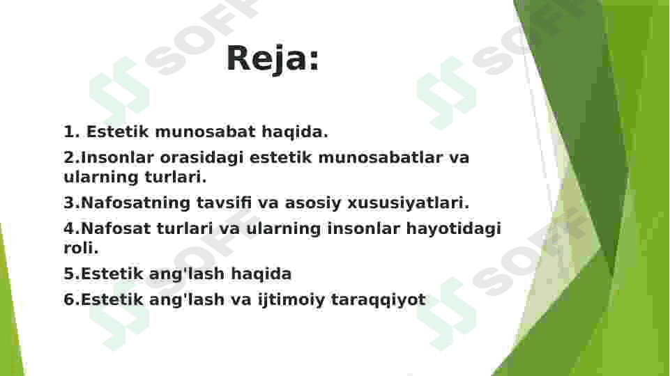 Estetik munosabat, nafosat va estetik anglash 2