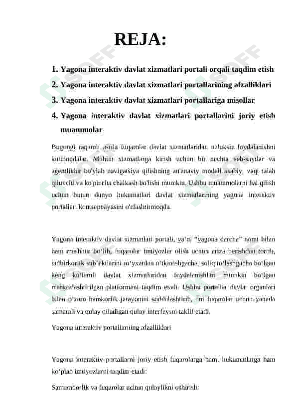 Yagona interaktiv davlat xizmatlariportali orqali ko’rsatiladigan interaktiv xizmatlar 2