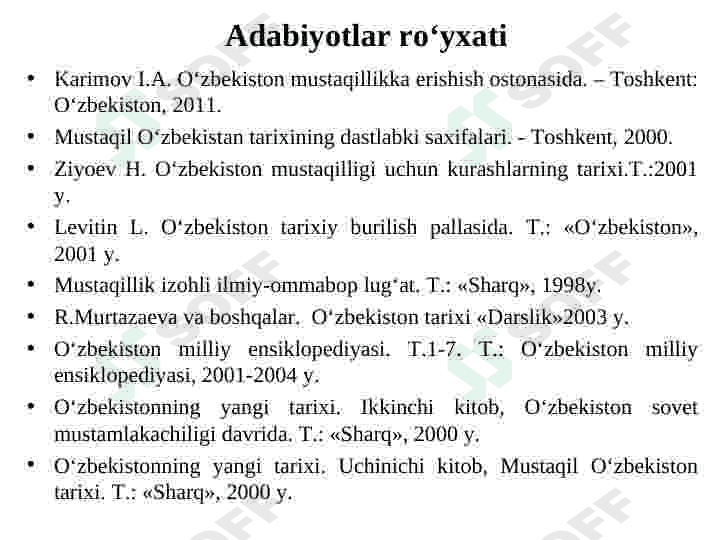 Mustaqillikka erishish arafasida O‘zbekistondagi ijtimoiy-siyosiy jarayonlar. 2