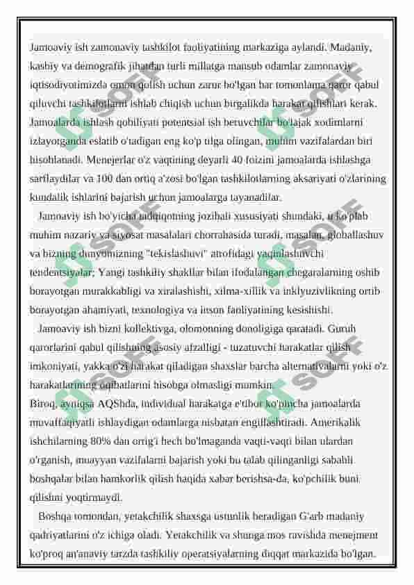 Yetakchi va jamoa munosabatlari 2