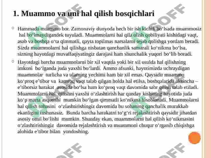 MUAMMONI HAL QILISHNING  ASOSIY STRATEGIYALARI 2