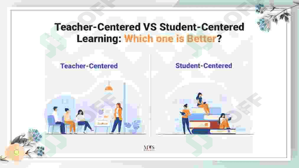 The benefit and drawbacks of using a student-centered approach and a teacher-centered approach. 2