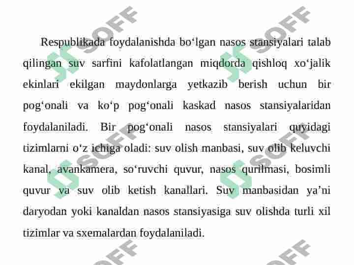 Nasoslar va ularni ishlash prinsipi bo'yicha tasniflash 2