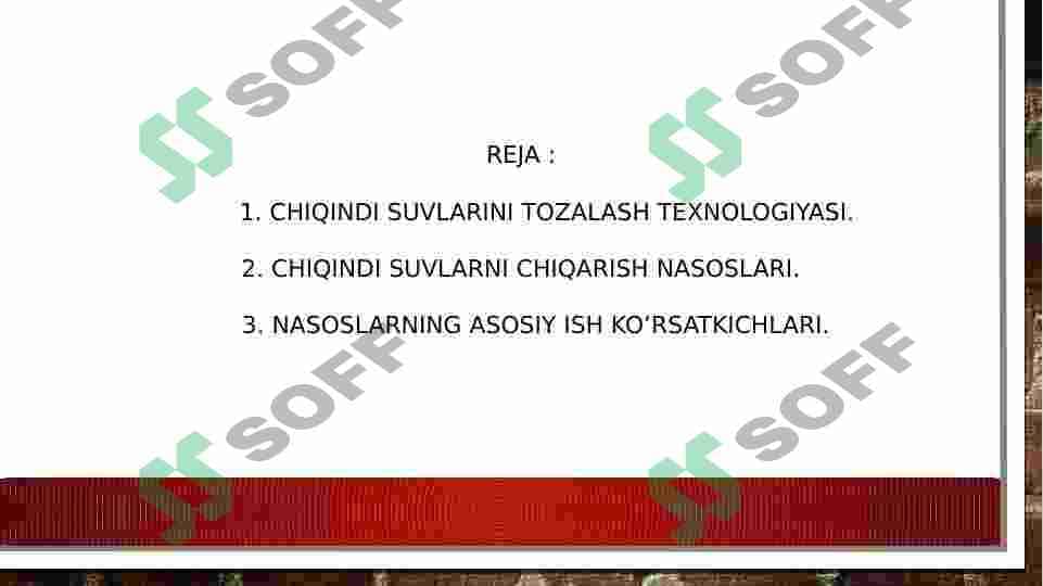 “Chiqindi suvlarini chiqarish nasoslari va ularning asosiy ish ko’rsatkichlari” 2