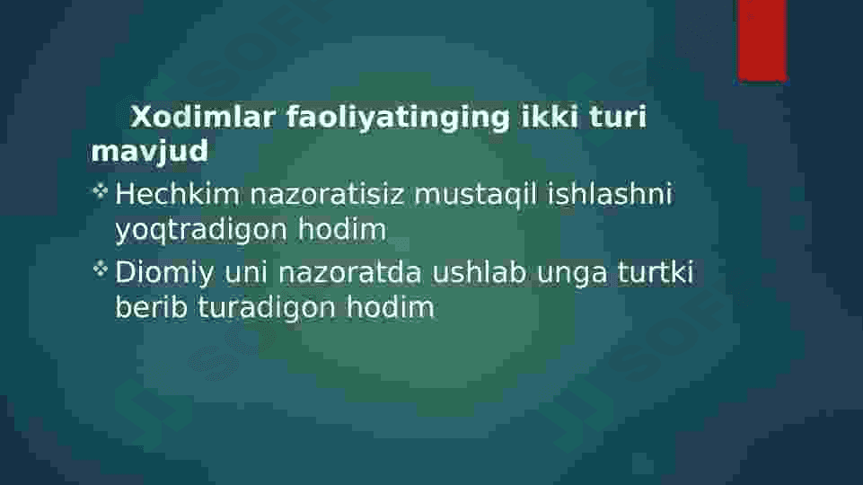 Xodimlar faoliyatini boshqarish va baxolash 2