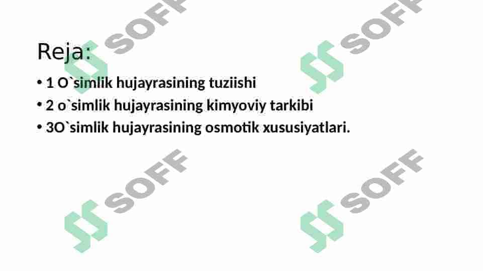 O‘simliklar hujayrasiga hos qo‘zgatishlar va ularni uzatish mexanizmlari 2