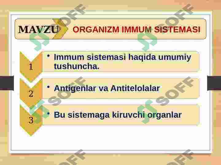 ORGANIZM IMMUM SISTEMASI 2