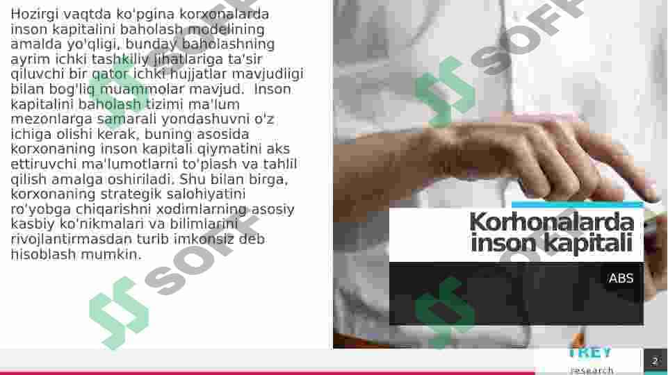 Korhona inson kapitalini baholash usullari 2