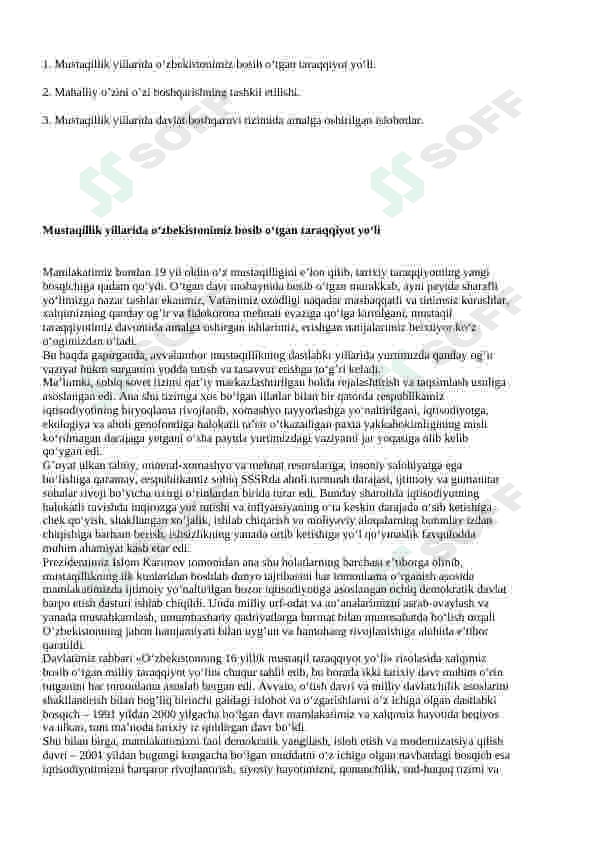 MUSTAQILLIK YILLARIDA DAVLAT BOSHQARUVI TIZIMIDA  AMALGA OSHIRILGAN ISLOHOTLAR. 2
