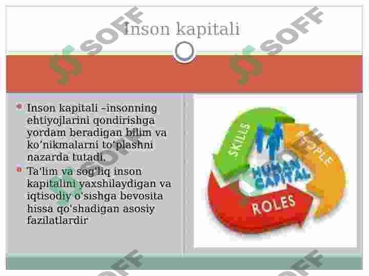 Inson kapitali nazariyasining shakllanishi va rivojlaninshi 2