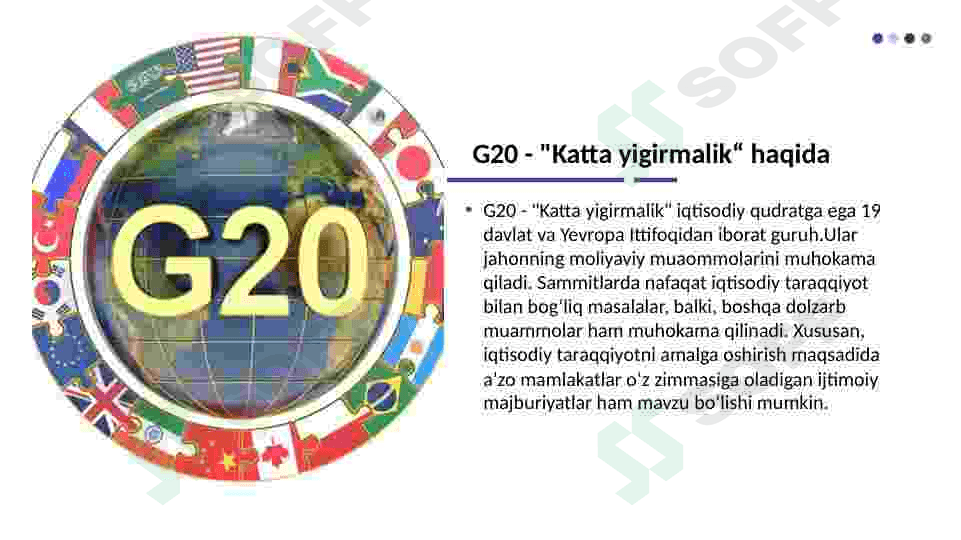 G-20 faoliyati2022/2023 yillar kesimida (Katta yigirmartalik) 2