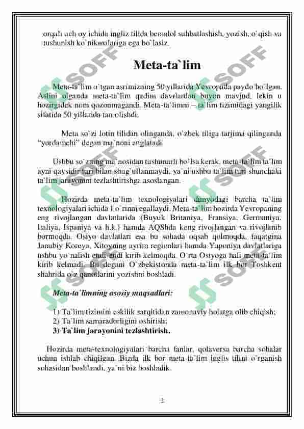Ingliz tilini o'rganish uchun qo'llanma 2