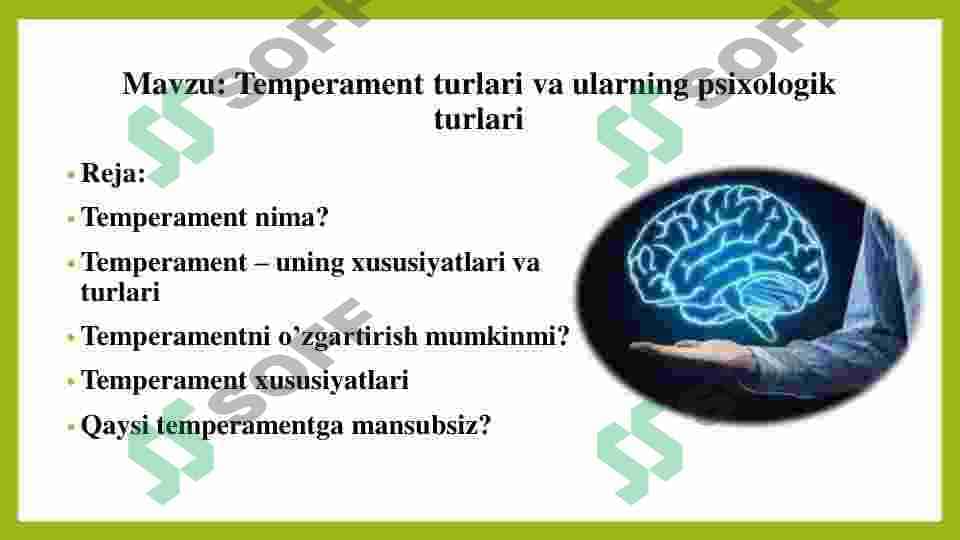 Temperament turlari va ularning psixologik turlari 2