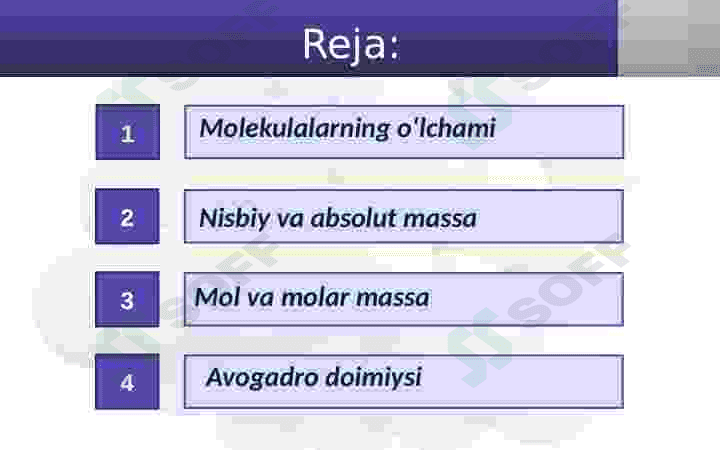 Molekulalarning o‘lchami, nisbiy va absolut massasi. 2