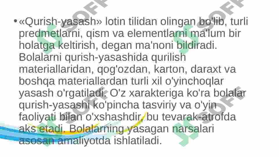 Maktabgacha ta'lim tashkilotida bolalarda qurish yasash mashg'ulotiga o'rgatish 2