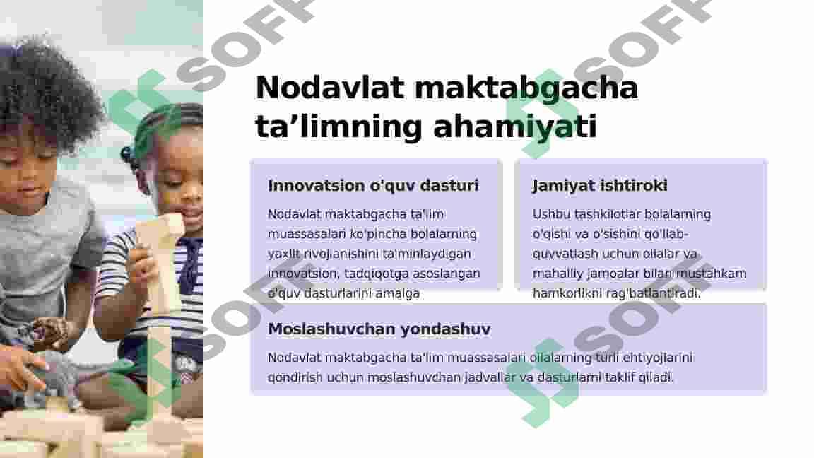 Davlat va nodavlat maktabgacha ta’lim tashkilotlarini tashkil qilish 2