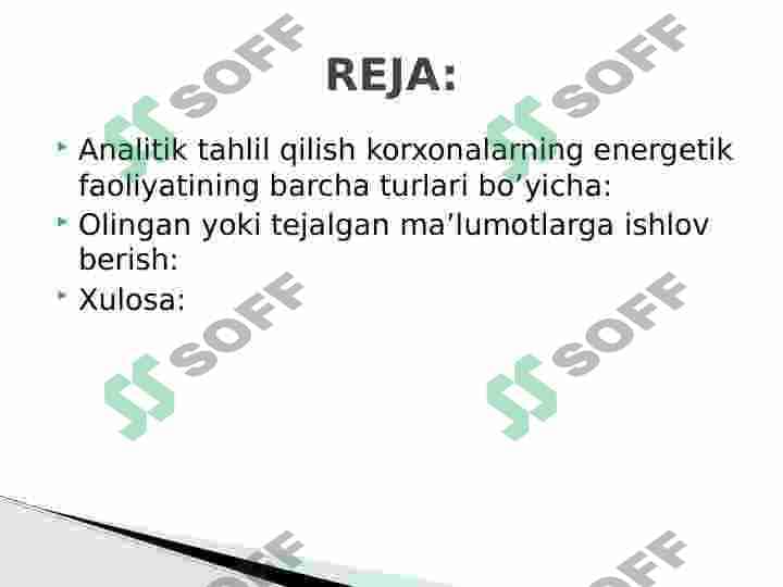 KORXONALARNING ENERGETIK FAOLIYATINI ANALITIK SHARHLASH 2