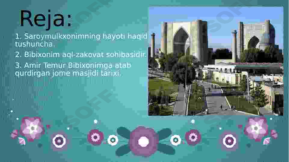 Farzand tarbiyasida Saroymulkxonim (Bibixonim)  faoliyati ma’naviy-axloqiy qadriyat sifatida. 2