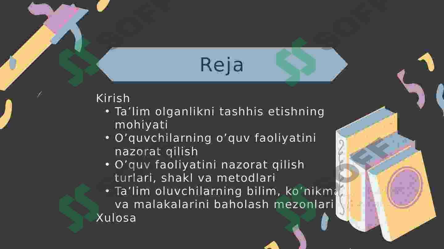 Ta’lim olganlikni tashxis etish 2