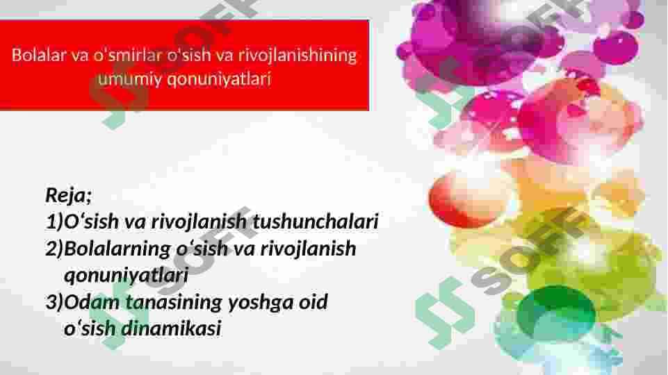 Bolalar va o'smirlar o'sish va rivojlanishining umumiy qonuniyatlari 2