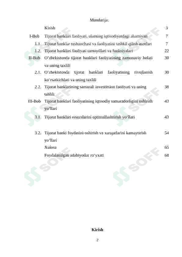 Tijorat banklari faoliyatining iqtisodiy samaradorligini oshirish yo‘llari 2