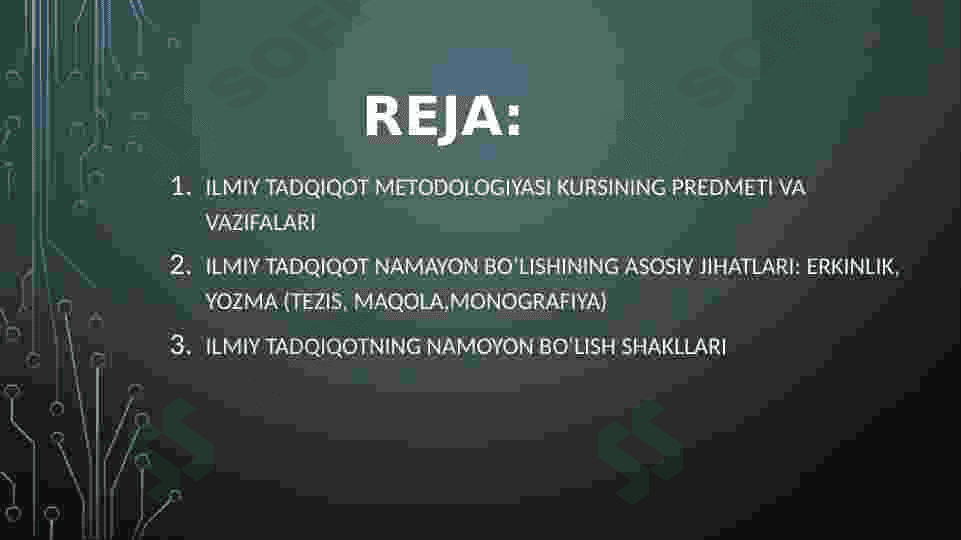 Ilmiy tadqiqotning namoyon bo'lish shakllari 2