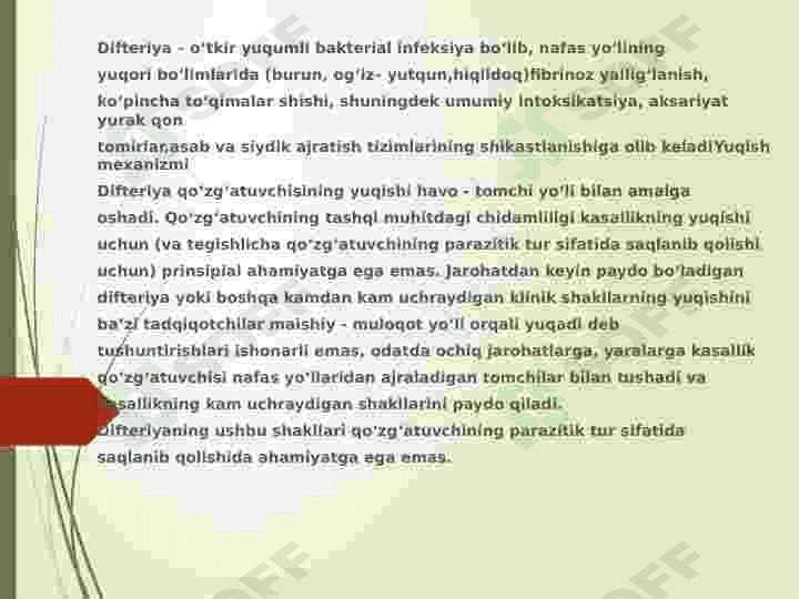 Nafas olish yoʻllari infeksiyalari epidemiologiyasi va profilaktikasi 2