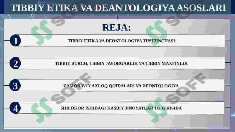 TIBBIY ETIKA VA DEANTOLOGIYA ASOSLARI-XRURGIYA 2