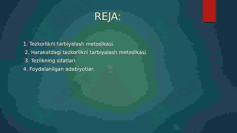 tezkorlik qobiliyatini tarbiyalash. 2