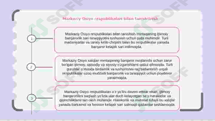 Markaziy Osiyo Respublikalari ijtimoiy barqarorlikni saqlash yoʻlida 2