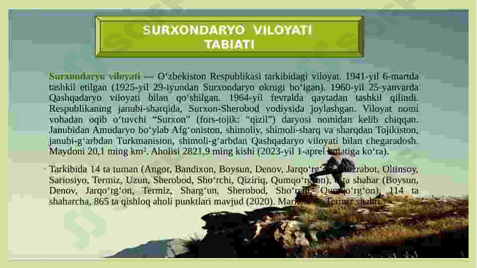 SURXONDARYO  VILOYATI 2