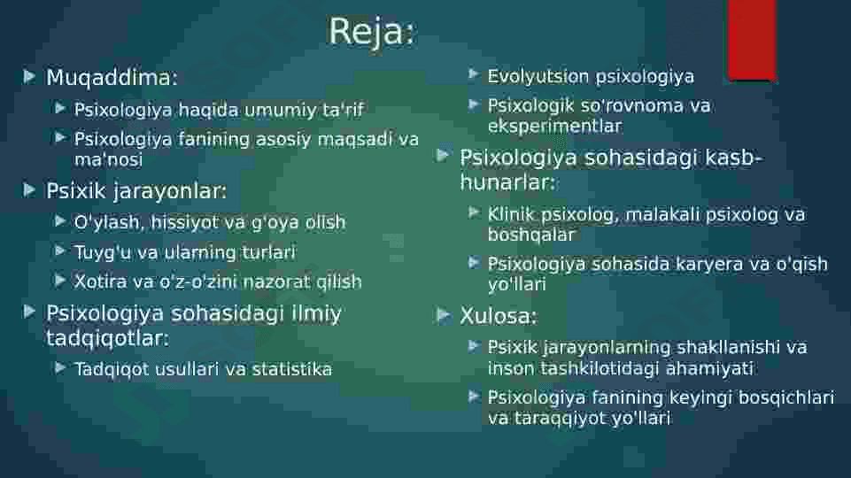 Psixika haqida umumiy tushuncha 2