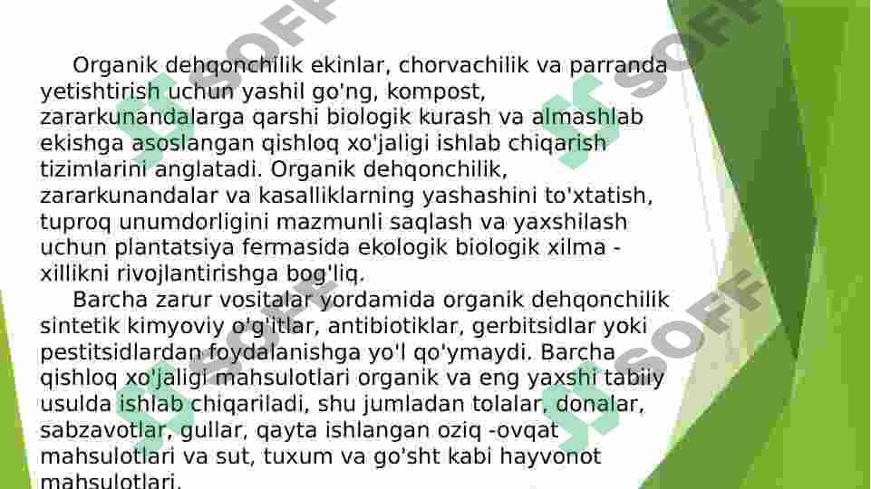 Organik dehqonchilikda almashlab ekishni loyihalashtirish 2