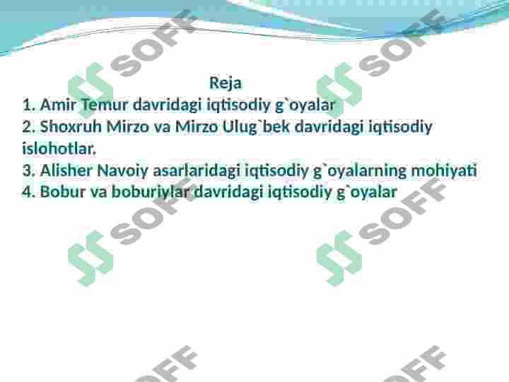 Markaziy Osiyoda Temuriylar davridagi iqtisodiy g’oyalar 2