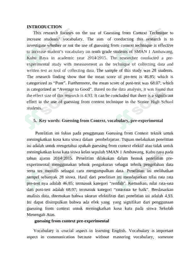 GUESSING VOCABULARY FROM CONTEXT IN READING TEXTS 2