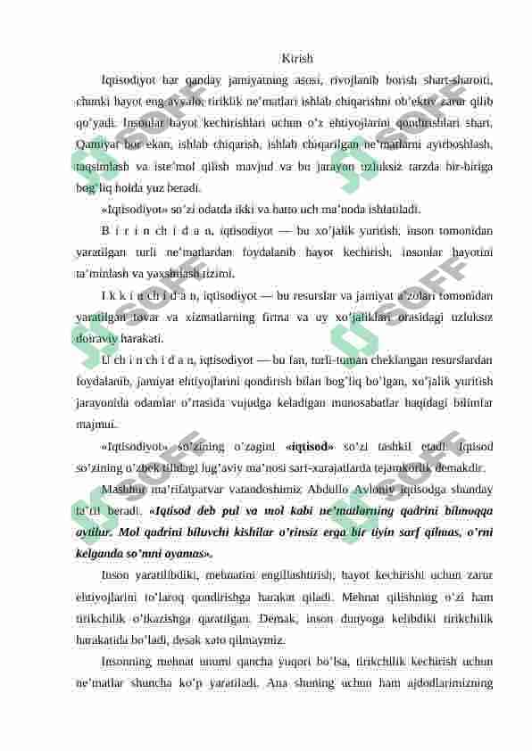 Hozirgi zamon iqtisodiyot nazariyasi rivojlanishining 2