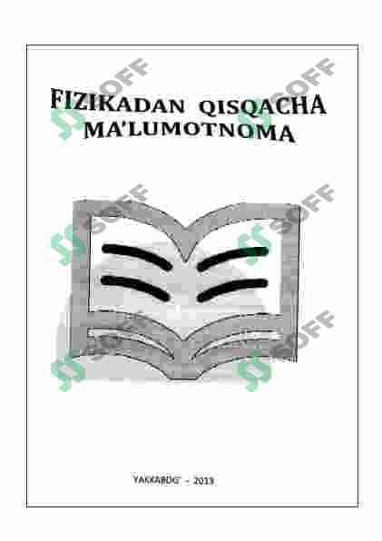 Fizika o'quv qo'llanma formulalar jamlanmasi 2
