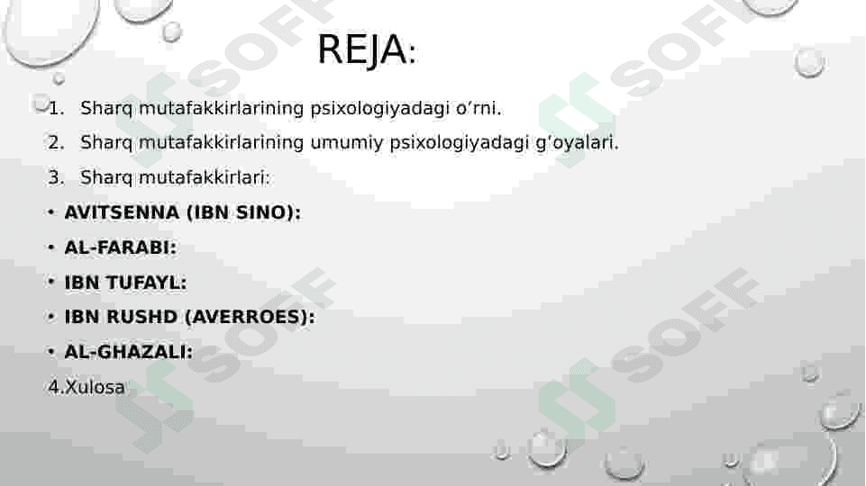 sharq mutafakkirlarining psixologik g’oyalar 2