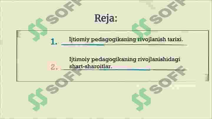 O'zbekistonda ijtimoiy pedagogikaning paydo bo'lishi madaniy-tarixiy, ijtimoiy-huquqiy shart-sharoitlari 2