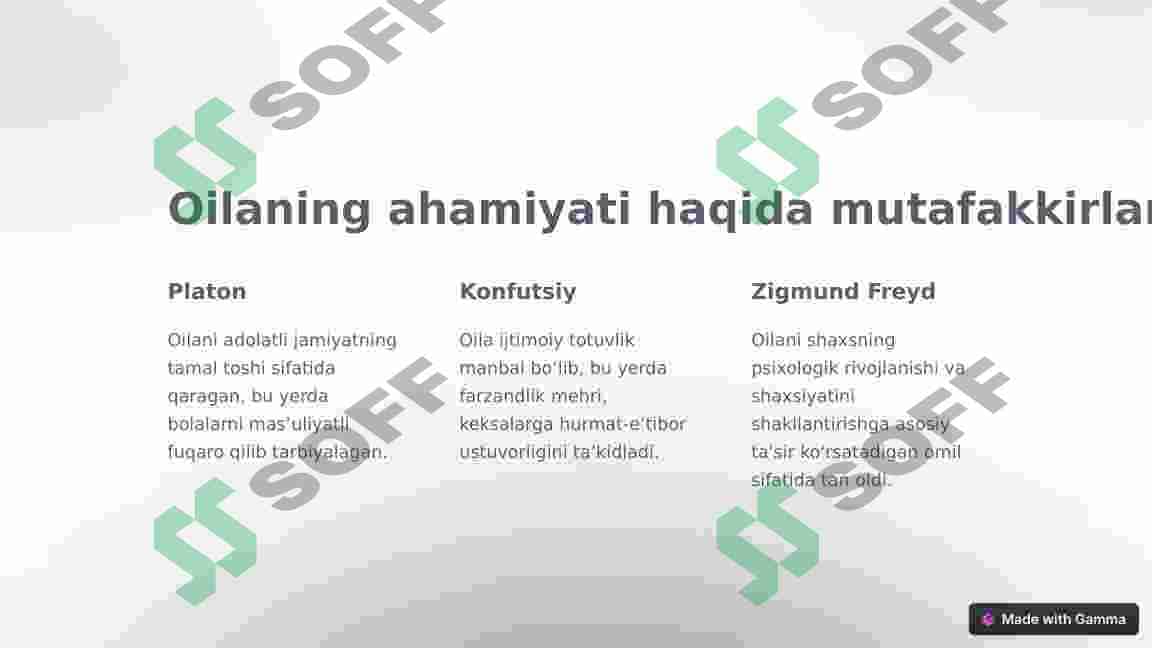 Yosh avlod tarbiyasida oilaning o’rni haqida mutafakkirlar ta’limoti. 2