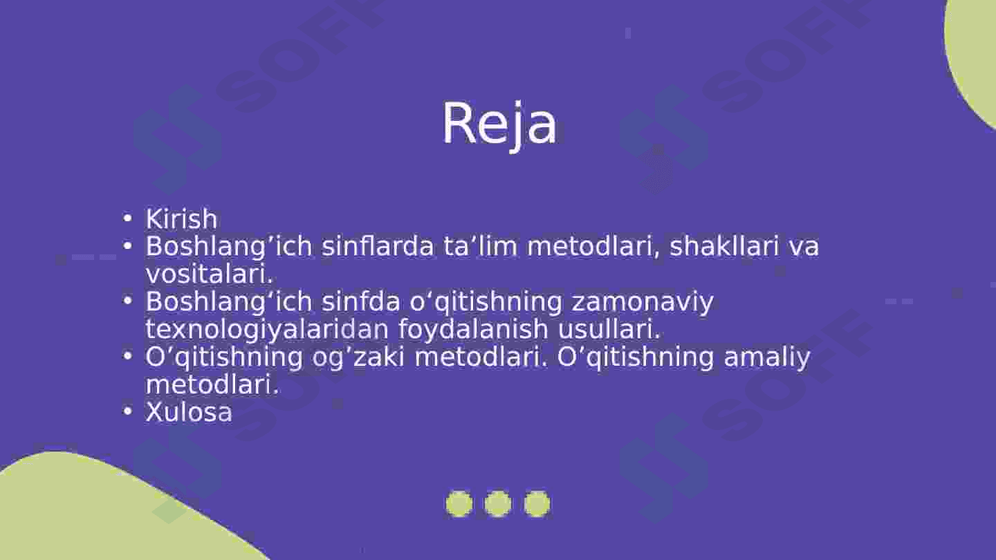 BOSHLANG’ICH SINFLARDA TA’LIM METODLARI VA VOSITALARI 2