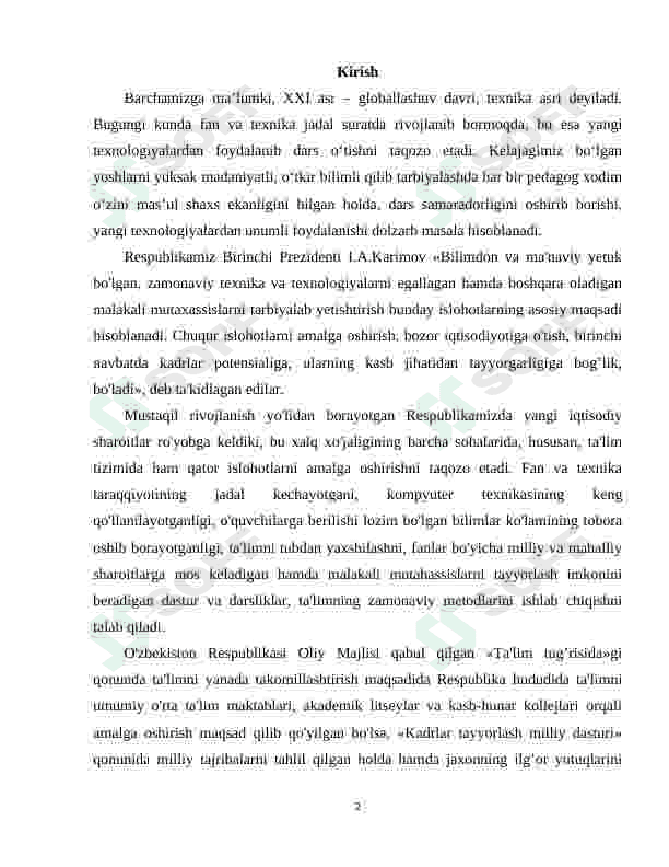 Interfaol texnologiyalardan foydalanish 2