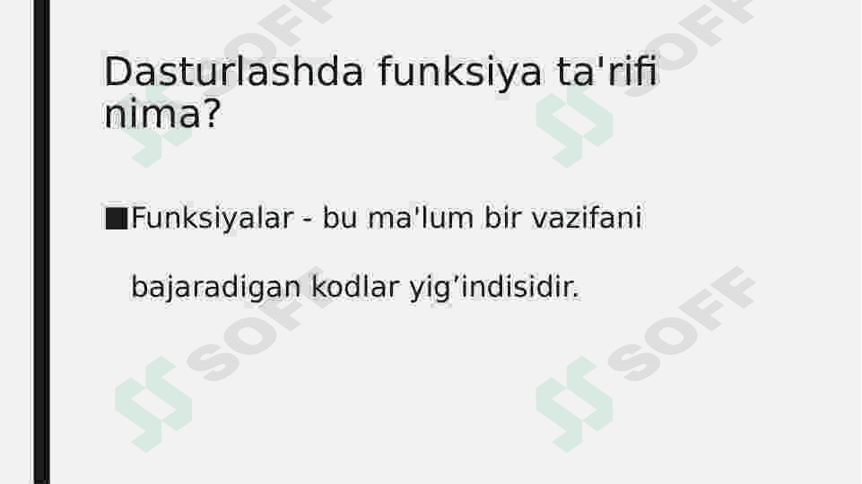 "Dasturlashda funksiyalar" 2