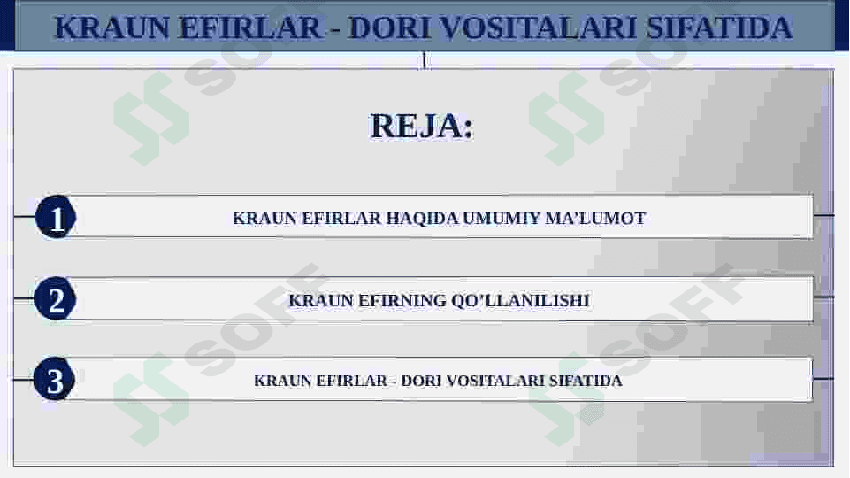KRAUN EFIRLAR - DORI VOSITALARI SIFATIDA 2