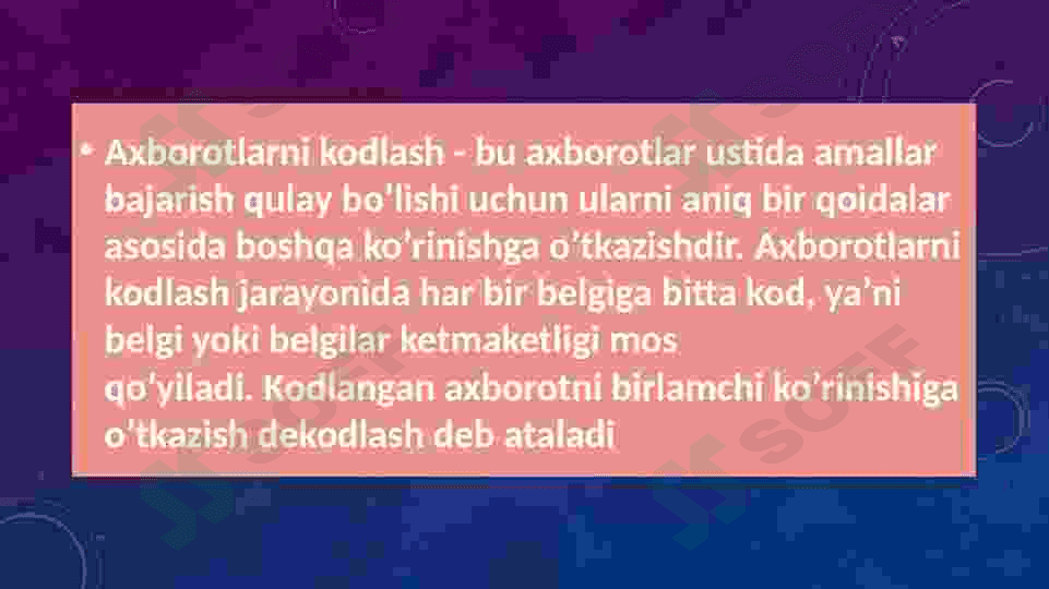 Axborotni kodlash usullari 2