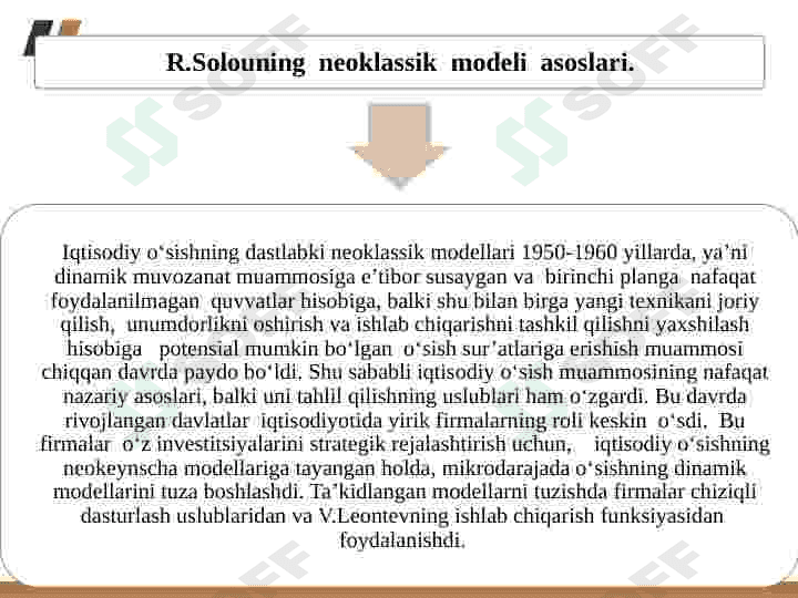 iqtisodiy o'sishning neoklassik modellari 2
