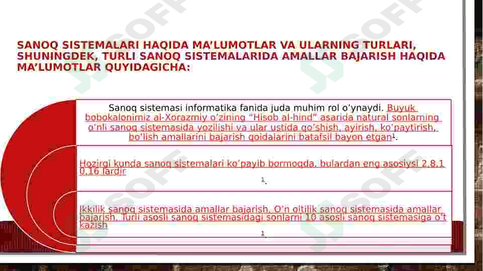 TURLI SANOQ SESTEMALARIDA AMALLAR BAJARISH 2